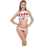 I love sauces Cross Front Halter Bikini Set