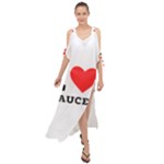 I love sauces Maxi Chiffon Cover Up Dress