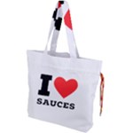 I love sauces Drawstring Tote Bag