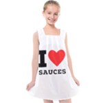 I love sauces Kids  Cross Back Dress