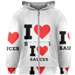 I love sauces Kids  Zipper Hoodie Without Drawstring