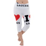 I love sauces Lightweight Velour Capri Yoga Leggings