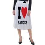 I love sauces Classic Velour Midi Skirt 