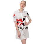 I love sauces Belted Shirt Dress