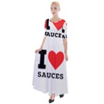 I love sauces Half Sleeves Maxi Dress