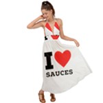 I love sauces Backless Maxi Beach Dress