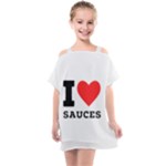 I love sauces Kids  One Piece Chiffon Dress