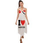 I love sauces Halter Tie Back Dress 