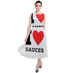 I love sauces Round Neck Boho Dress