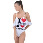 I love sauces Drape Piece Swimsuit