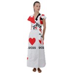 I love sauces Flutter Sleeve Maxi Dress