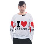 I love sauces Men s Long Sleeve Raglan Tee