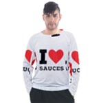 I love sauces Men s Long Sleeve Raglan Tee