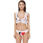 I love sauces Low Cut Ruffle Edge Bikini Set