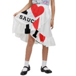 I love sauces Kids  Ruffle Flared Wrap Midi Skirt