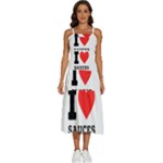 I love sauces Sleeveless Shoulder Straps Boho Dress