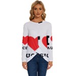 I love sauces Long Sleeve Crew Neck Pullover Top