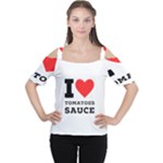 I love tomatoes sauce Cutout Shoulder Tee