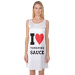 I love tomatoes sauce Sleeveless Satin Nightdress