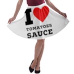 I love tomatoes sauce A-line Skater Skirt