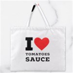 I love tomatoes sauce Zipper Large Tote Bag