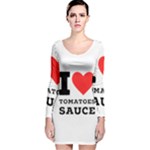 I love tomatoes sauce Long Sleeve Velvet Bodycon Dress