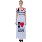 I love tomatoes sauce High Waist Short Sleeve Maxi Dress