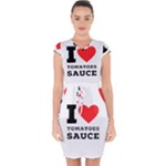 I love tomatoes sauce Capsleeve Drawstring Dress 