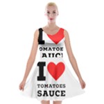 I love tomatoes sauce Velvet Skater Dress