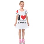 I love tomatoes sauce Kids  Short Sleeve Velvet Dress