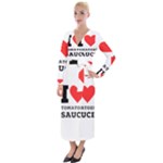 I love tomatoes sauce Velvet Maxi Wrap Dress