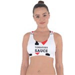 I love tomatoes sauce Cross String Back Sports Bra