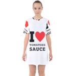 I love tomatoes sauce Sixties Short Sleeve Mini Dress