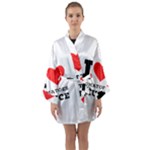 I love tomatoes sauce Long Sleeve Satin Kimono