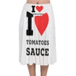 I love tomatoes sauce Velvet Flared Midi Skirt