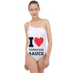 I love tomatoes sauce Classic One Shoulder Swimsuit