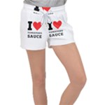 I love tomatoes sauce Women s Velour Lounge Shorts