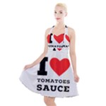 I love tomatoes sauce Halter Party Swing Dress 