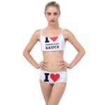 I love tomatoes sauce Layered Top Bikini Set