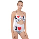 I love tomatoes sauce Scallop Top Cut Out Swimsuit