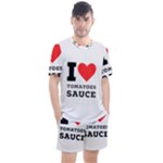 I love tomatoes sauce Men s Mesh Tee and Shorts Set