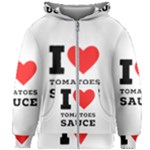 I love tomatoes sauce Kids  Zipper Hoodie Without Drawstring