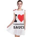 I love tomatoes sauce Tie Up Tunic Dress