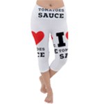 I love tomatoes sauce Lightweight Velour Capri Yoga Leggings