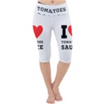 I love tomatoes sauce Lightweight Velour Cropped Yoga Leggings