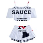 I love tomatoes sauce Kids  Off Shoulder Skirt Bikini