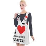 I love tomatoes sauce Plunge Pinafore Velour Dress