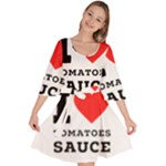 I love tomatoes sauce Velour Kimono Dress