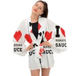 I love tomatoes sauce Long Sleeve Kimono