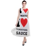 I love tomatoes sauce Round Neck Boho Dress